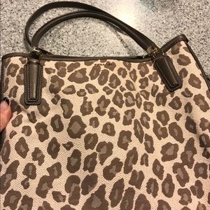 Coach Madison Jacquard Ocelot Cafe Carryall Bag